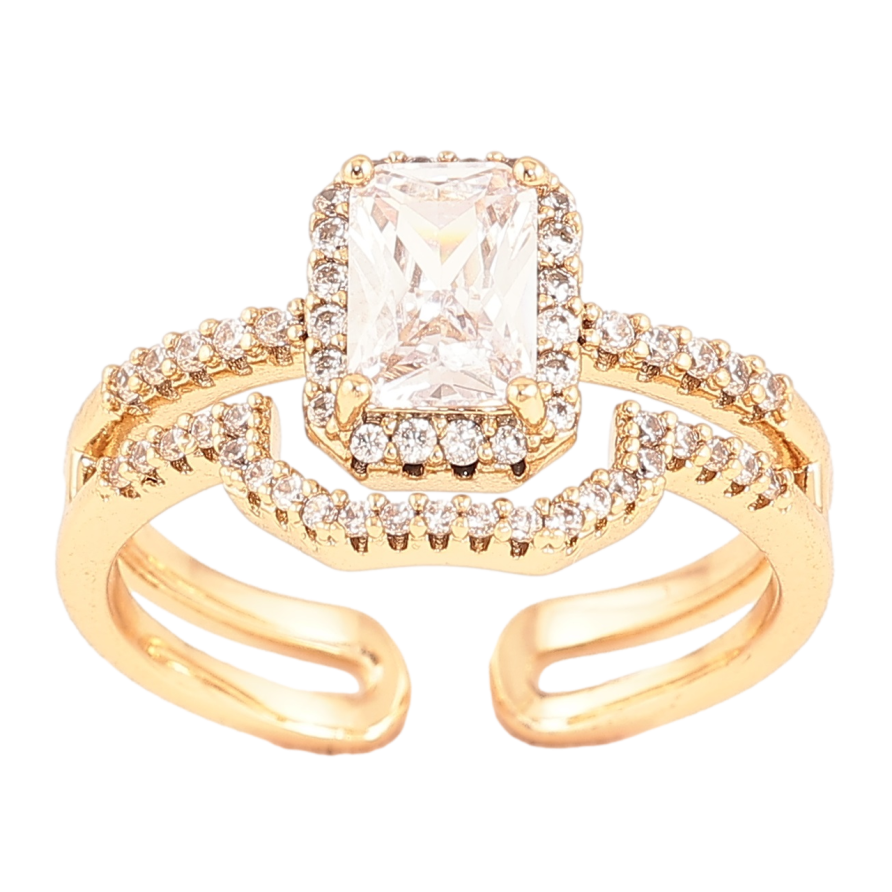 Каблучка Xuping Позолота 18K «Інкрустація кристалами» фото №1