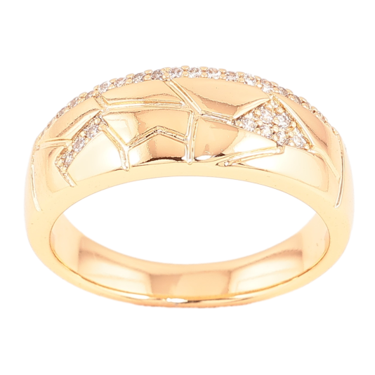 Каблучка Xuping Позолота 18K «Візерунок з кристалами» фото №1