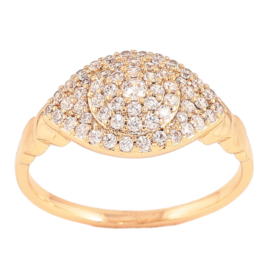 Каблучка Xuping Позолота 18K «Інкрустація кристалами» фото №1 Каблучка Xuping Позолота 18K «Інкрустація кристалами» фото №1