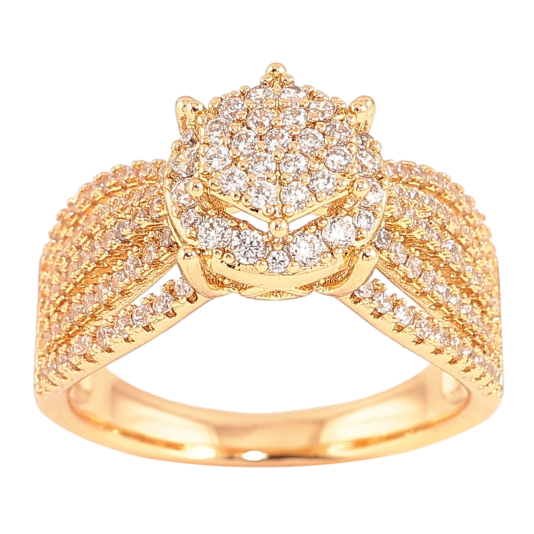 Кольцо Xuping Позолота 18K Инкрустация кристаллами фото №1 Кольцо Xuping Позолота 18K Инкрустация кристаллами фото №1