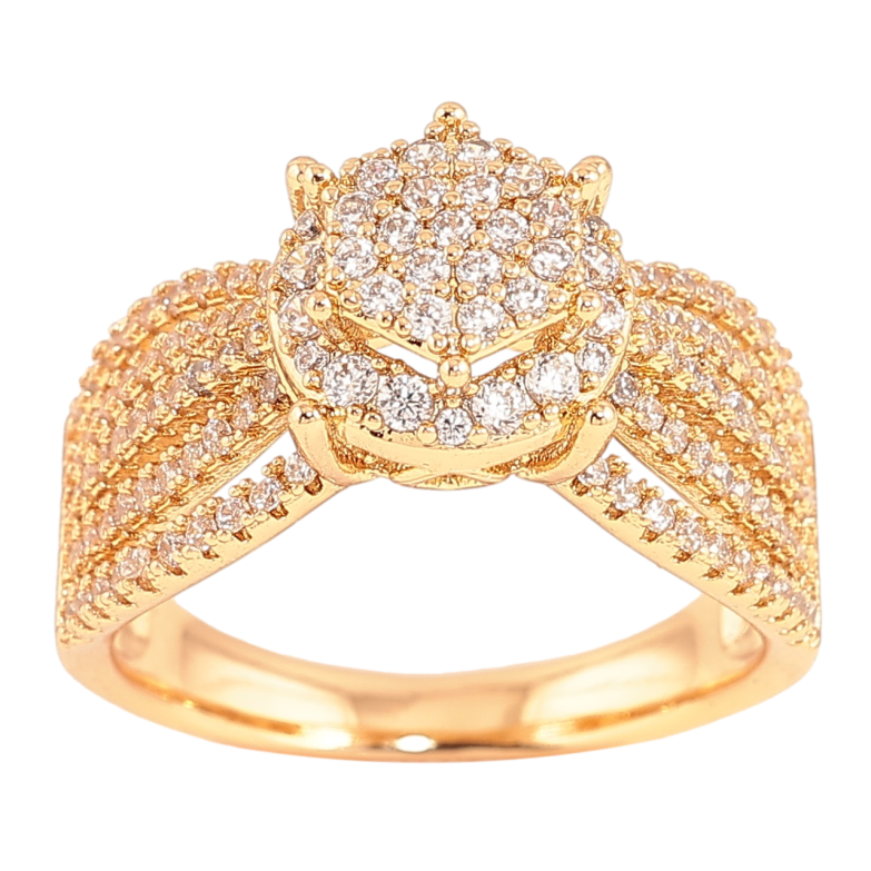 Кольцо Xuping Позолота 18K Инкрустация кристаллами фото №1 Кольцо Xuping Позолота 18K Инкрустация кристаллами фото №1