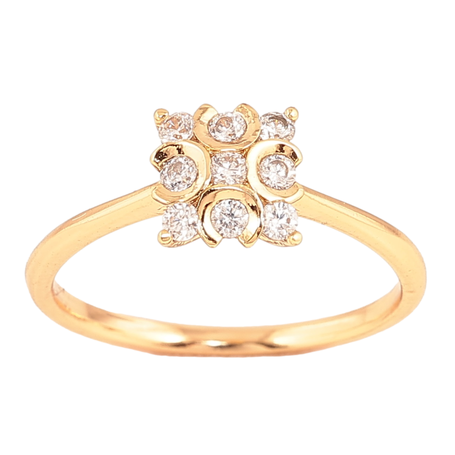 Каблучка Xuping Позолота 18K «Інкрустація кристалами» фото №1 Каблучка Xuping Позолота 18K «Інкрустація кристалами» фото №1