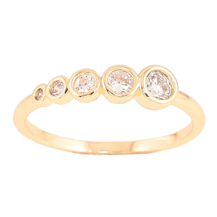 Каблучка Xuping Позолота 18K «Доріжка кристалів» фото №24