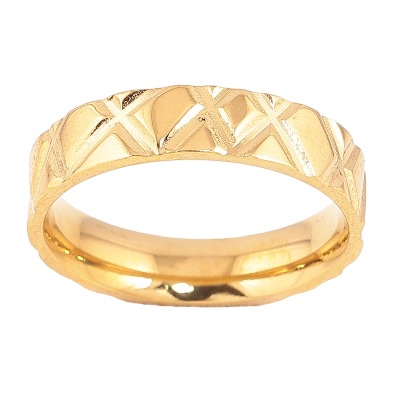 Каблучка Xuping TTM Stainless Steel Колір 14К «Декоративний візерунок, шир. 5мм» фото №1 Каблучка Xuping TTM Stainless Steel Колір 14К «Декоративний візерунок, шир. 5мм» фото №1