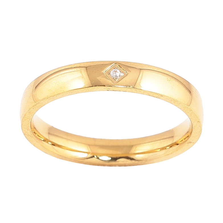 Каблучка Xuping TTM Stainless Steel Колір 14К «Візерунок з кристалом, шир. 3.5мм» фото №1 Каблучка Xuping TTM Stainless Steel Колір 14К «Візерунок з кристалом, шир. 3.5мм» фото №1