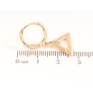 Серьги Xuping Позолота 18K подвески на колечках Треугольники фото №2 Серьги Xuping Позолота 18K подвески на колечках Треугольники фото №2