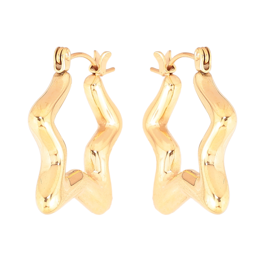 Сережки Xuping Позолота 18K замок-шпилька «Зірки» фото №1 Сережки Xuping Позолота 18K замок-шпилька «Зірки» фото №1