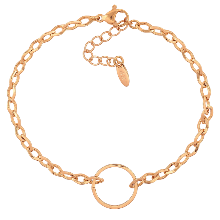 Браслет Xuping Позолота 18K «Ланцюжок з вставкою коло» розмір з додатковим ланцюжком 18-21см х 4мм фото №9 Браслет Xuping Позолота 18K «Ланцюжок з вставкою коло» розмір з додатковим ланцюжком 18-21см х 4мм фото №9