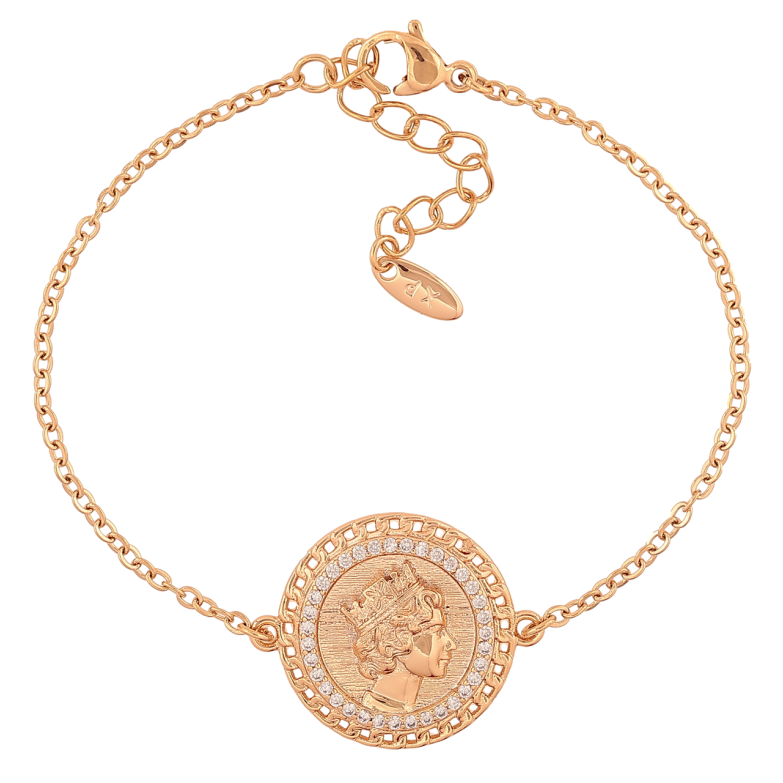 Браслет Xuping Позолота 18K Цепочка с вставкой Елизавета размер с доп. цепочкой 15,5-18,5см х 2мм фото №2