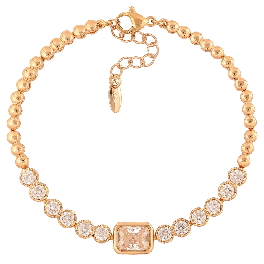 Браслет Xuping Позолота 18K Кристальная дорожка размер с доп. цепочкой 17,5-20,5см х 3-8мм фото №1 Браслет Xuping Позолота 18K Кристальная дорожка размер с доп. цепочкой 17,5-20,5см х 3-8мм фото №1