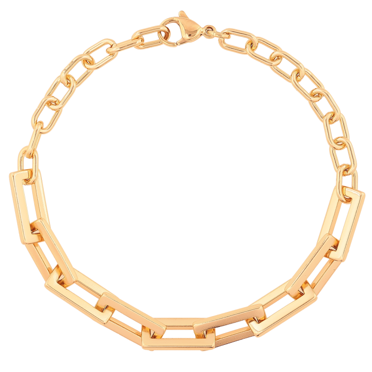 Браслет Xuping Позолота 18K Цепочка Комбинированная размер 20см х 5-7мм фото №9 Браслет Xuping Позолота 18K Цепочка Комбинированная размер 20см х 5-7мм фото №9