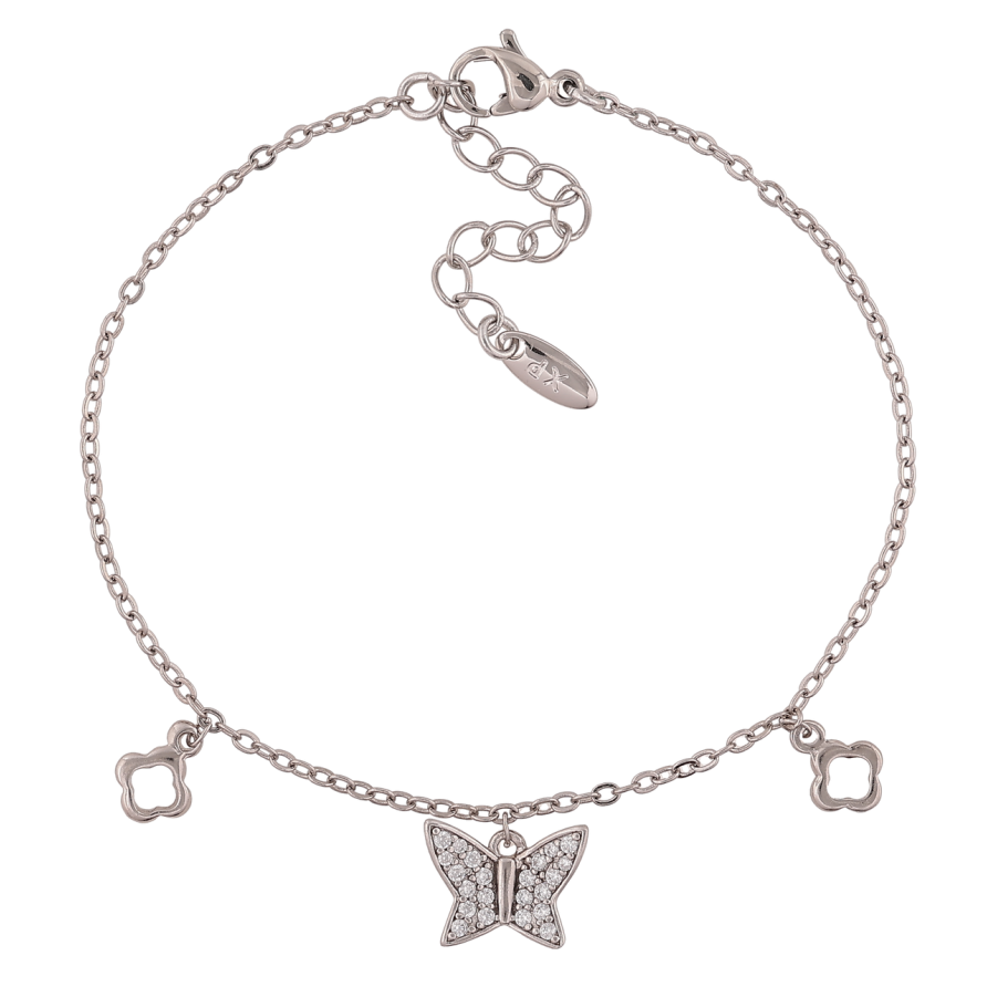 Браслет Xuping Родій «Ланцюжок з підвісками» довжина з додатковим ланцюжком 17-20см х 2мм фото №1