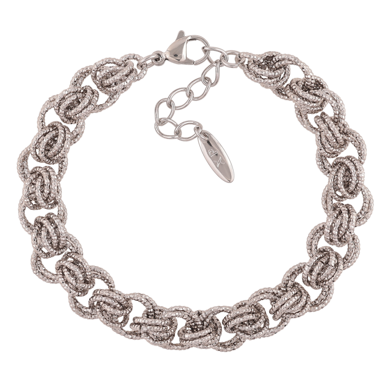 Браслет Xuping Родій «Ланцюжок Фантазійний» довжина з додатковим ланцюжком 19,5-22,5см х 11мм фото №1