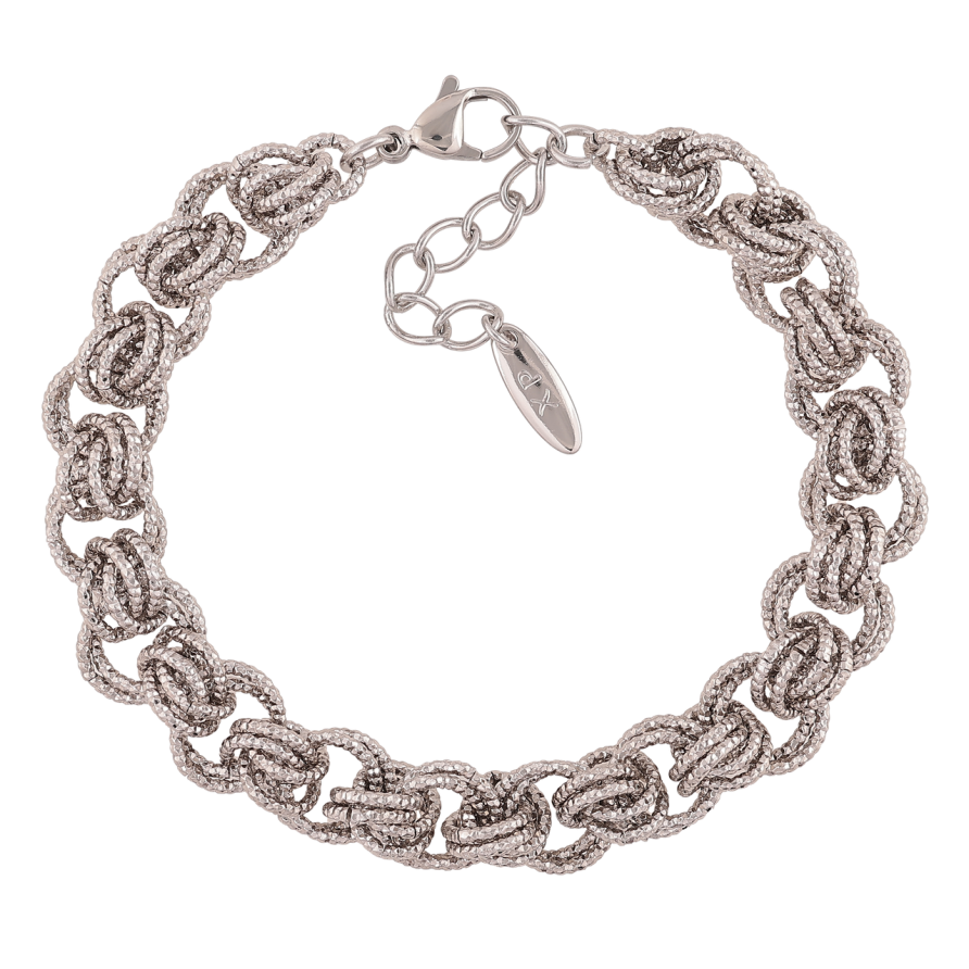 Браслет Xuping Родій «Ланцюжок Фантазійний» довжина з додатковим ланцюжком 19,5-22,5см х 11мм фото №1