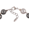 Браслет Xuping Родий Черно-серые бусины длинна с доп. цепочкой 19-22см х 3-10мм фото №2