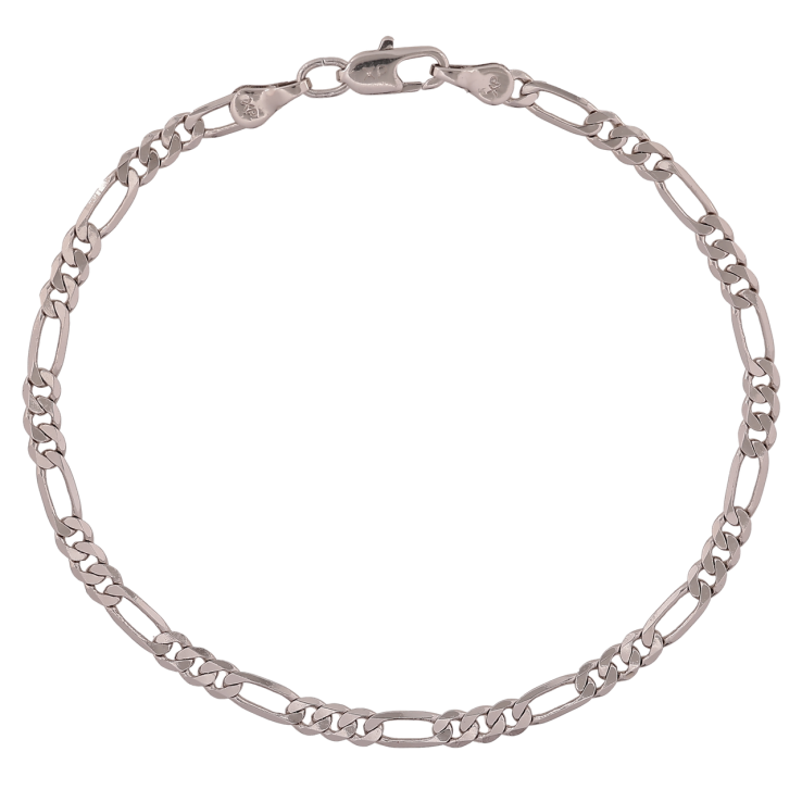 Браслет Xuping Родий Цепочка Фигаро длинна 19,5см х 3,5мм фото №3 Браслет Xuping Родий Цепочка Фигаро длинна 19,5см х 3,5мм фото №3