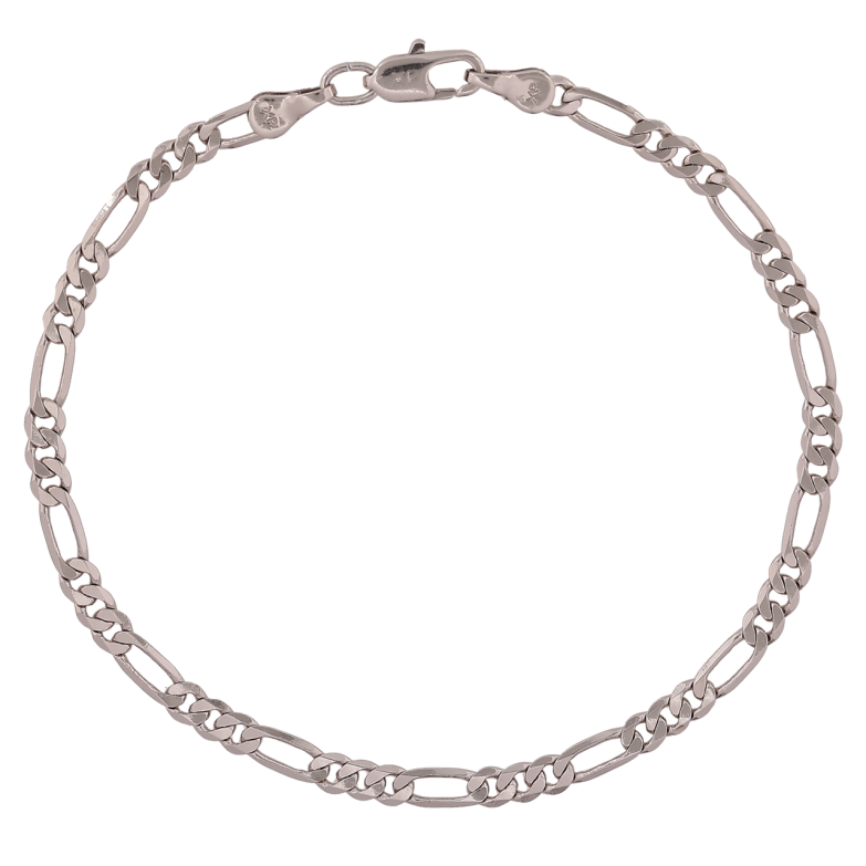 Браслет Xuping Родій «Ланцюжок Фігаро» довжина 19,5см х 3,5мм фото №1