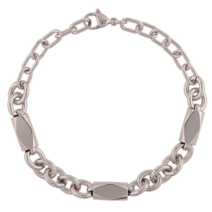 Браслет Xuping Родий Цепочка с декоративными вставками длинна 19,5см х 5-6мм фото №20 Браслет Xuping Родий Цепочка с декоративными вставками длинна 19,5см х 5-6мм фото №20