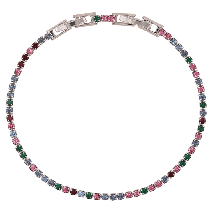 Браслет Xuping Родий Дорожка разноцветных кристаллов длинна с доп. замком 17,19см х 2мм фото №7 Браслет Xuping Родий Дорожка разноцветных кристаллов длинна с доп. замком 17,19см х 2мм фото №7
