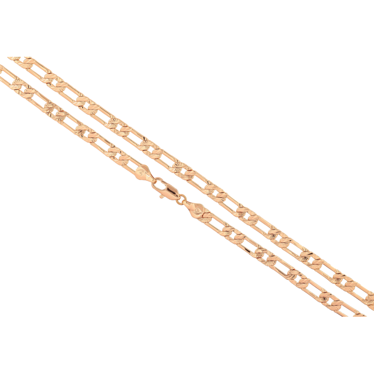 Цепочка Xuping M&L Цвет 18К Плетение Панцирное с узором длина 49см х 5мм фото №4