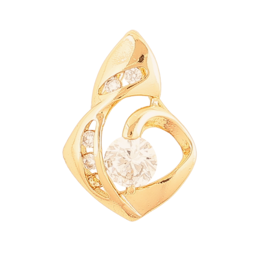 Кулон Xuping Позолота 18K «Візерунок з інкрустацією кристалами» для ланцюжка до 3мм фото №1