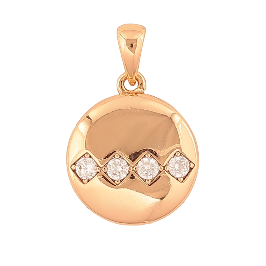 Кулон Xuping Позолота 18K «Коло з кристалами» для ланцюжка до 4мм фото №1