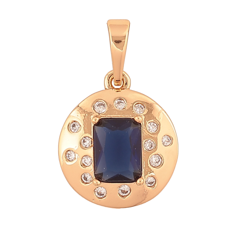 Кулон Xuping Позолота 18K «Візерунок з синім кристалом» для ланцюжка до 6мм фото №1