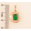 Кулон Xuping Позолота 18K Узор с зеленым кристаллом для цепочки до 6мм фото №2