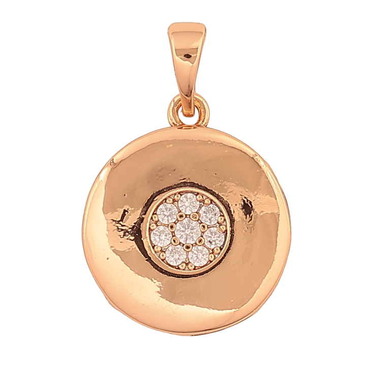 Кулон Xuping Позолота 18K Круг с кристаллами для цепочки до 5мм фото №8