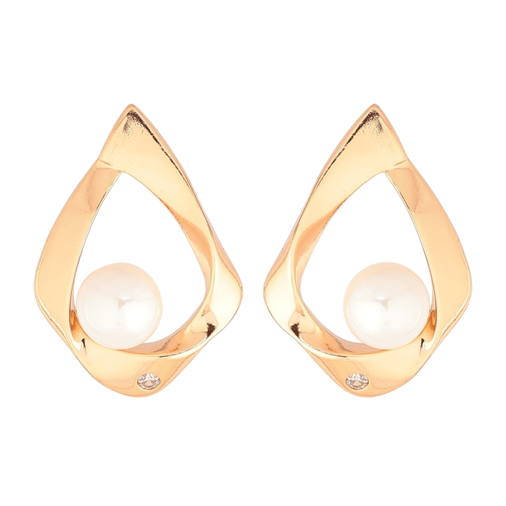 Сережки Xuping Позолота 18K пусети «Декоративні крапельки з перлинами» фото №14