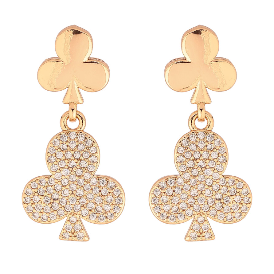 Сережки Xuping Позолота 18K пусети «Трефи» фото №1