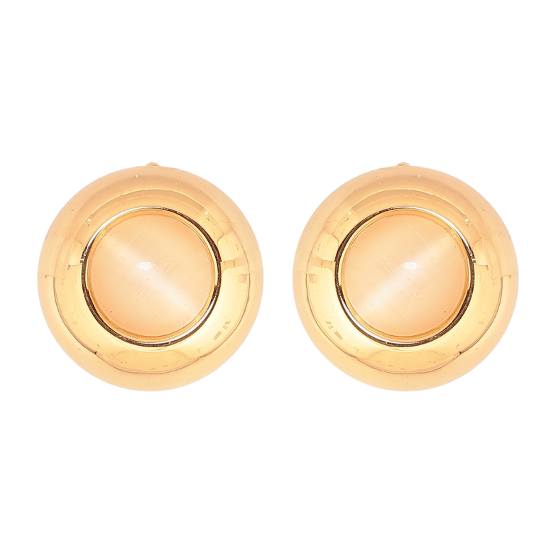 Сережки Xuping Позолота 18K пусети «Вставка «Котяче око» фото №1