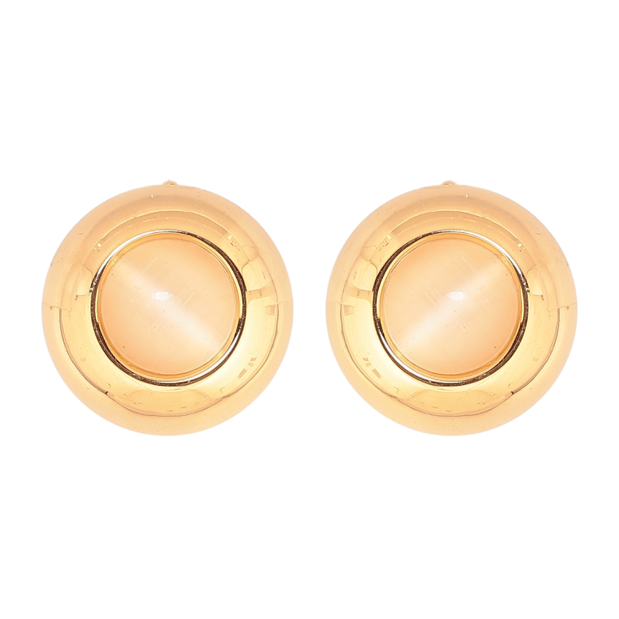 Сережки Xuping Позолота 18K пусети «Вставка «Котяче око» фото №1