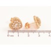 Сережки Xuping Позолота 18K пусети «Сердечка з кристалами» фото №2