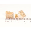 Сережки Xuping Позолота 18K пусети «Ромби з інкрустацією кристалами» фото №2
