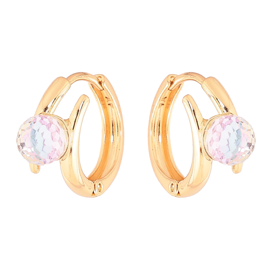 Серьги Xuping цвет 18К с кристаллами Swarovski колечки Кристальные шарики Paradise Shine фото №1