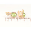 Серьги Xuping цвет 18К с кристаллами Swarovski английский замок Узор с кристаллами Peridot фото №2