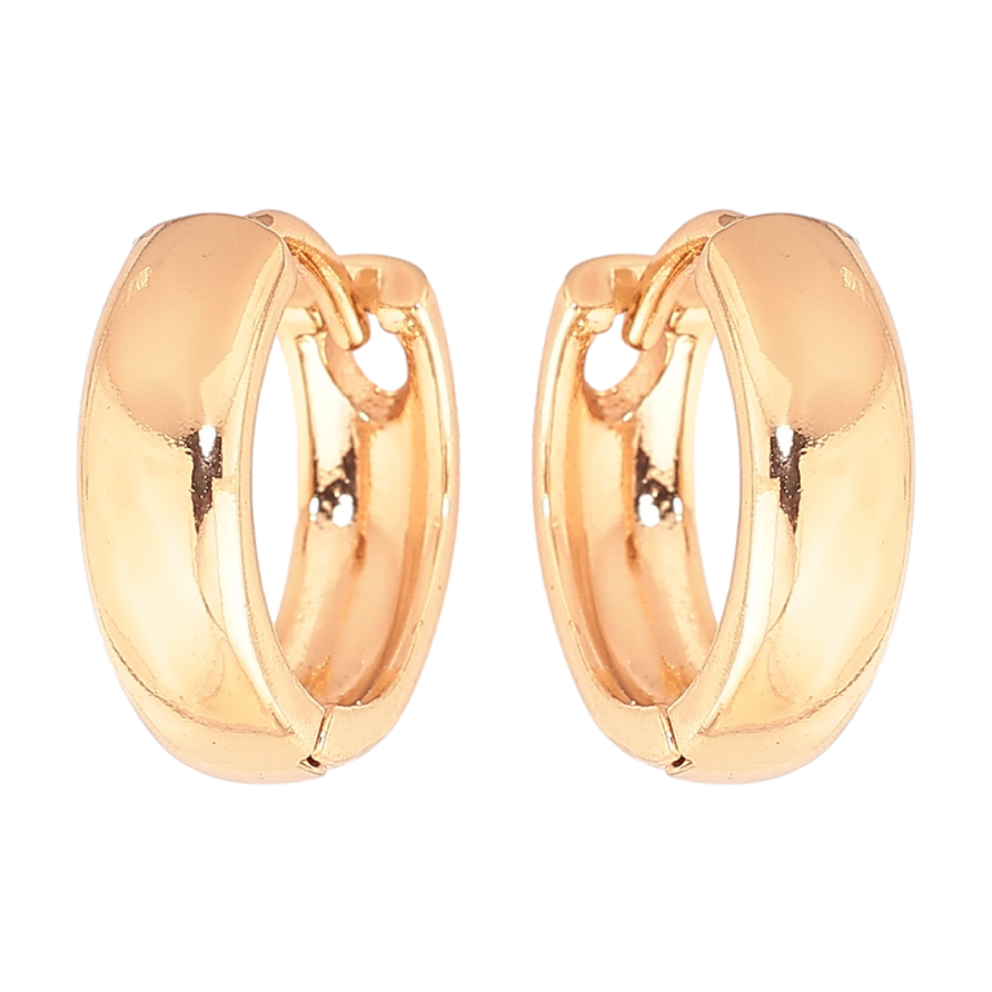 Сережки Xuping Позолота 18K колечка Класика, шир. 4мм ø 14мм фото №1