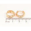 Сережки Xuping Позолота 18K колечка Класика, шир. 4мм ø 14мм фото №2