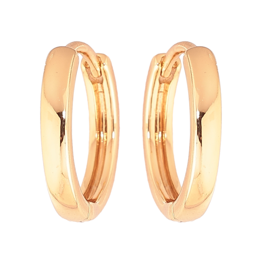 Сережки Xuping Позолота 18K колечка Класика, шир. 2мм ø 14мм фото №1