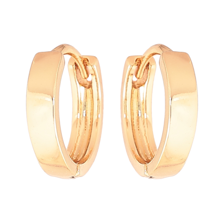 Сережки Xuping Позолота 18K колечка Класика, шир. 3мм ø 14мм фото №2