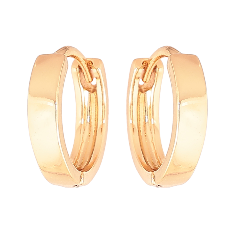 Сережки Xuping Позолота 18K колечка Класика, шир. 3мм ø 14мм фото №1