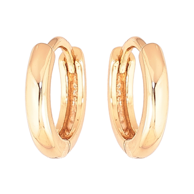 Сережки Xuping Позолота 18K колечка Класика, шир. 2мм ø 11мм фото №1