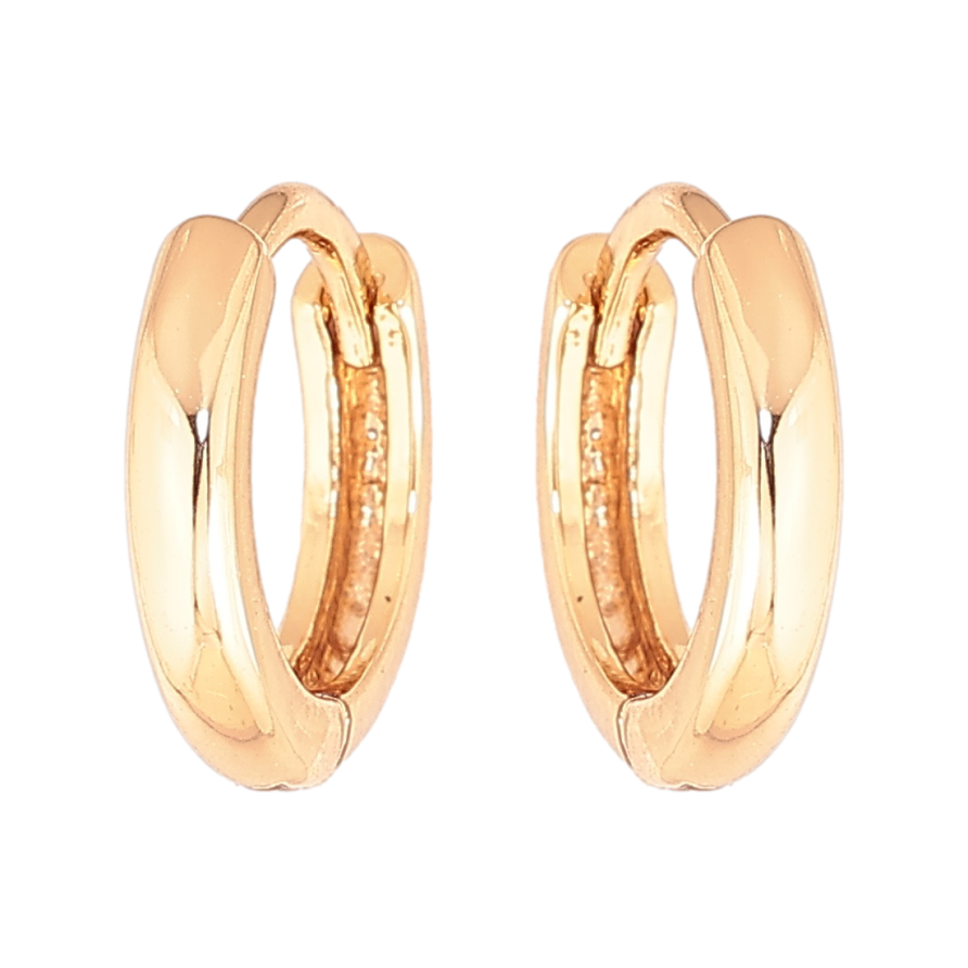 Сережки Xuping Позолота 18K колечка Класика, шир. 2мм ø 11мм фото №1