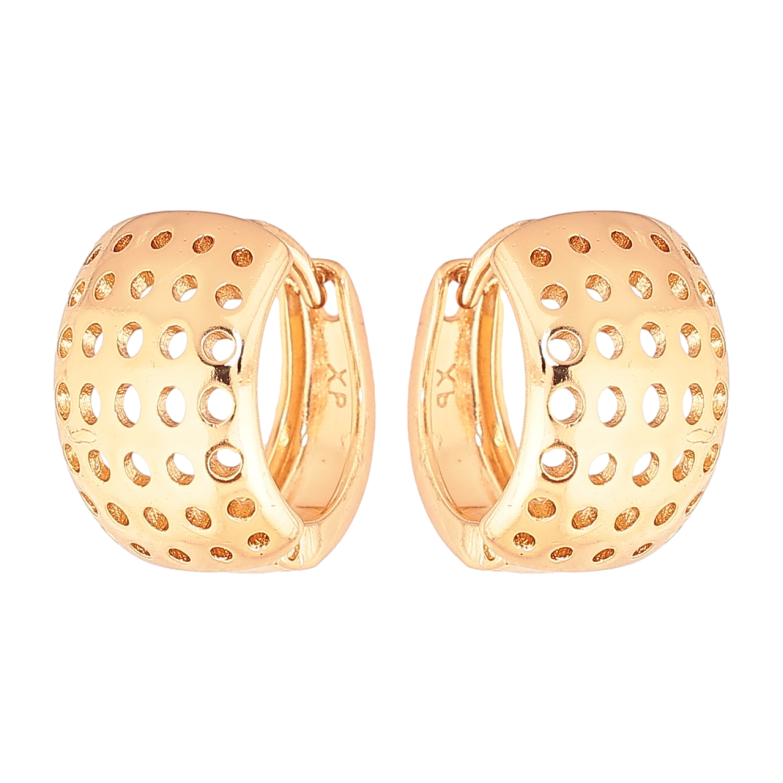 Сережки Xuping Позолота 18K колечка «Різьблений візерунок» фото №1