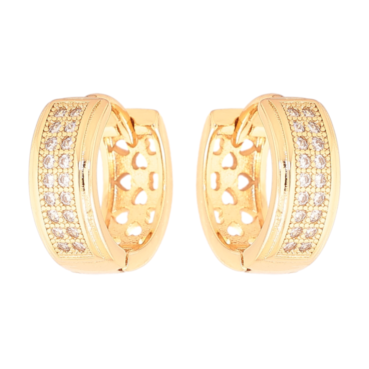 Сережки Xuping Позолота 18K колечка «Інкрустація кристалами» фото №13