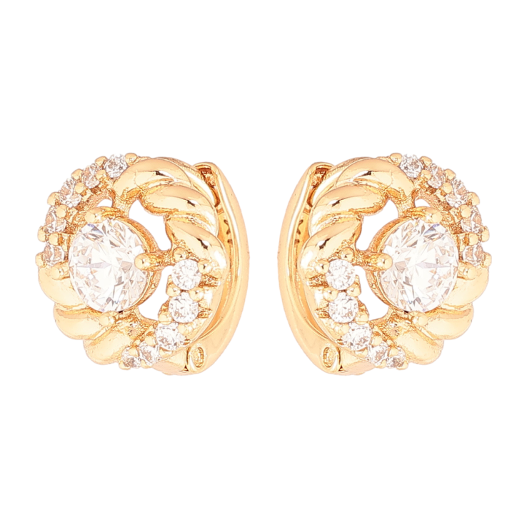 Сережки Xuping Позолота 18K колечка «Інкрустація кристалами» фото №22