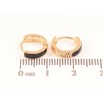 Сережки Xuping Позолота 18K колечка «Пофарбовані чорною емаллю» ø 11мм фото №2