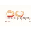 Серьги Xuping Позолота 18K колечки Покраска красной эмалью ø 11мм фото №2