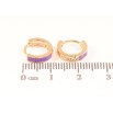 Сережки Xuping Позолота 18K колечка «Пофарбовані бузковою емаллю» ø 11мм фото №2